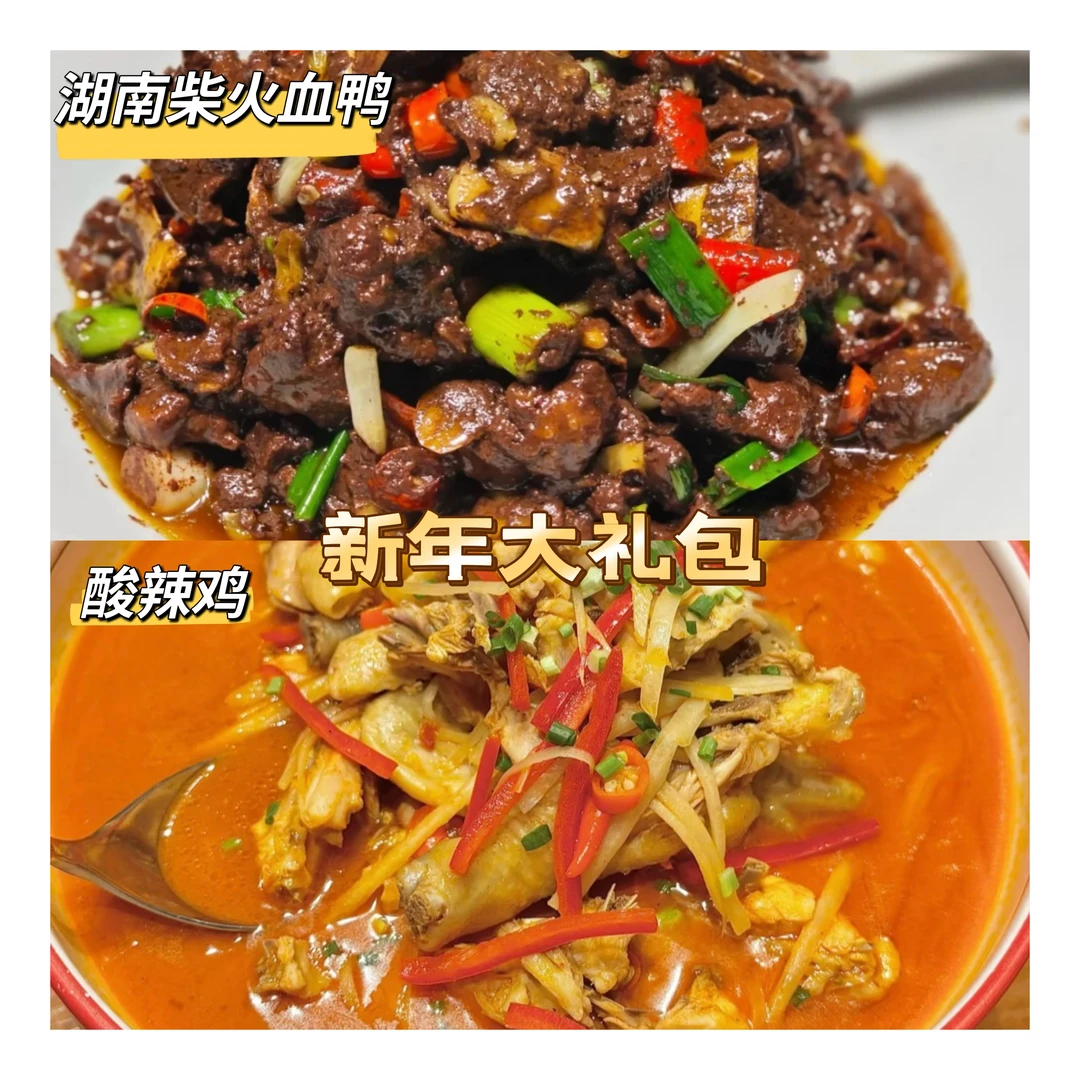 湖南蓝山血鸭3斤+酸辣鸡2斤 大礼包