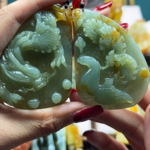 岫玉挂件未镶嵌挂件