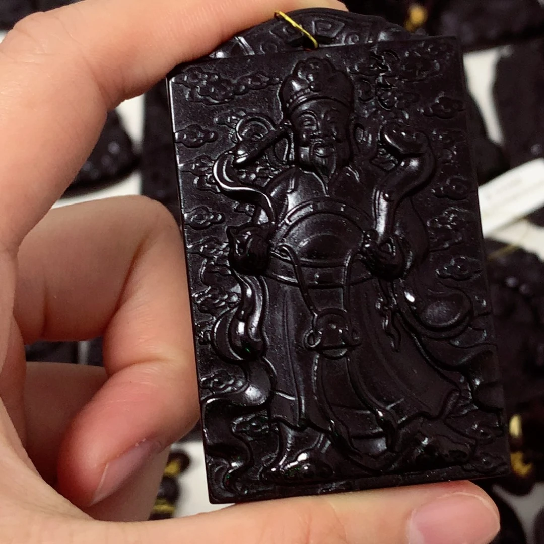 天然缅甸a货钢琴黑挂件