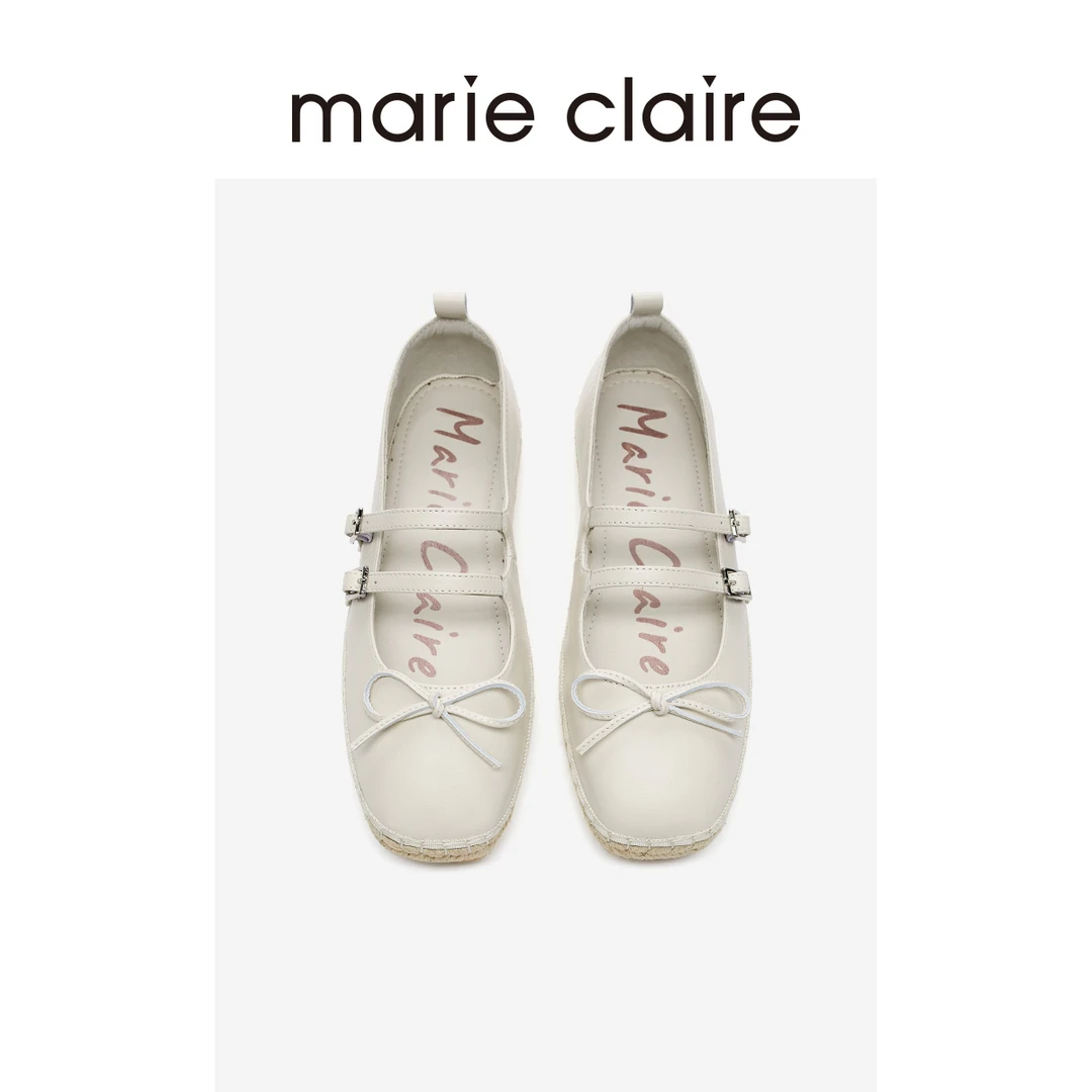 MC女鞋双带渔夫鞋25春复古羊皮软底玛丽珍单鞋marieclaire女鞋