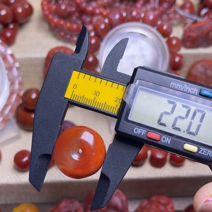 南红玛瑙未镶嵌手链平安扣2 2 M