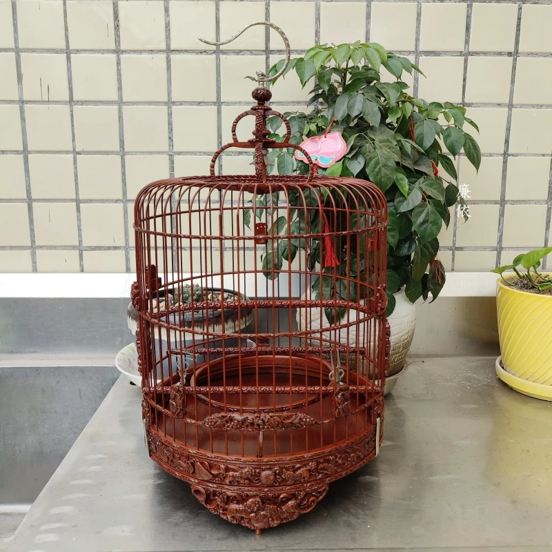 精工高档雕花广笼狮子滚绣球52/56枝直径24/26绣眼金青小黑白仙鹟