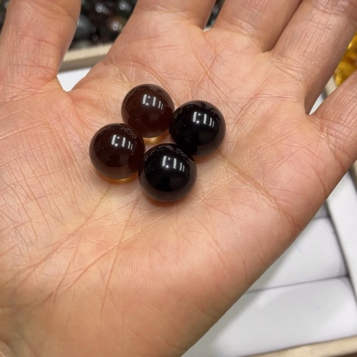 手链烟晶未镶嵌茶水晶单珠打孔不退不换