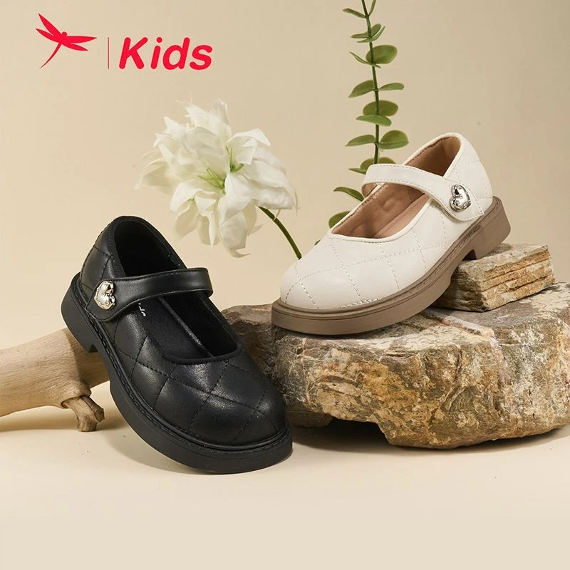 红蜻蜓儿童鞋2025女童春夏新款小皮鞋小香风软底时尚公主鞋单鞋