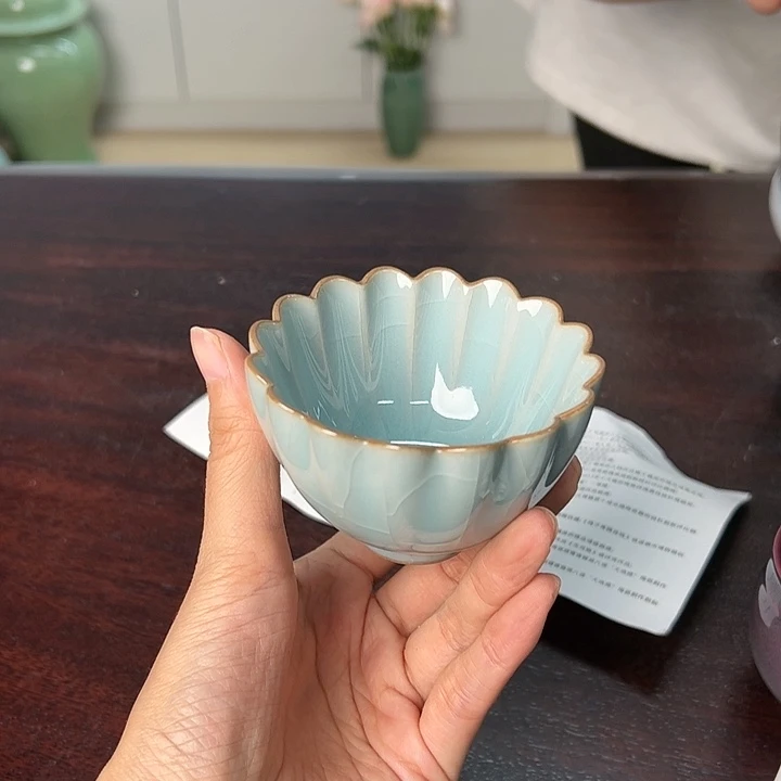 龙泉云间青瓷小米茶器