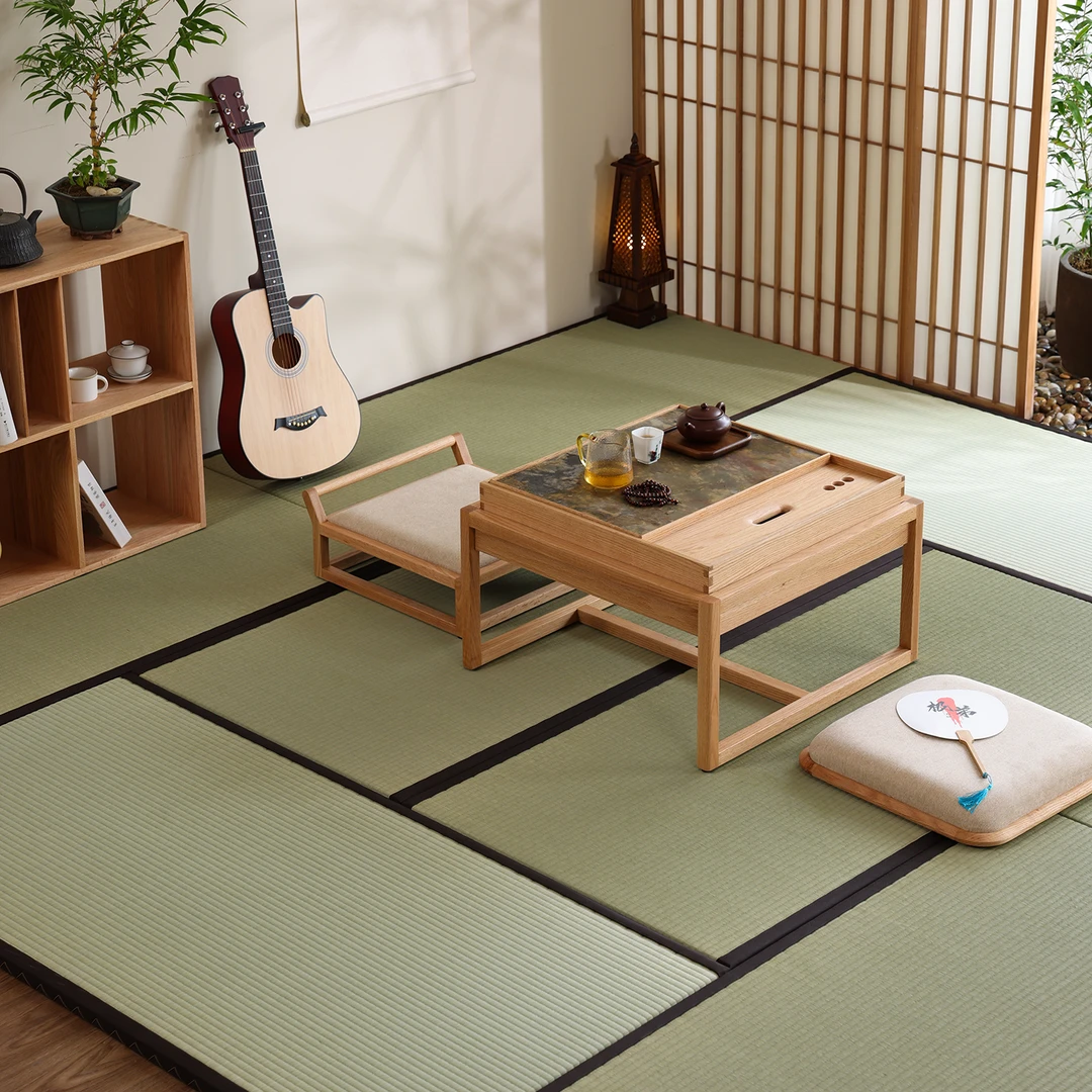 进口蔺草席榻榻米垫子床垫电加热炕垫茶室日料店四季通用定制尺寸
