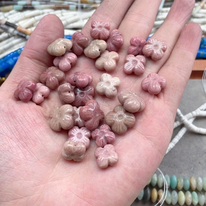 玛瑙/玉髓合金珠宝半成品5个红木纹四叶草