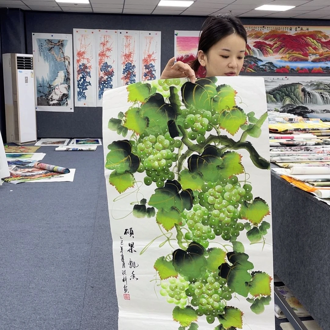 国画作品小姐姐放漏…