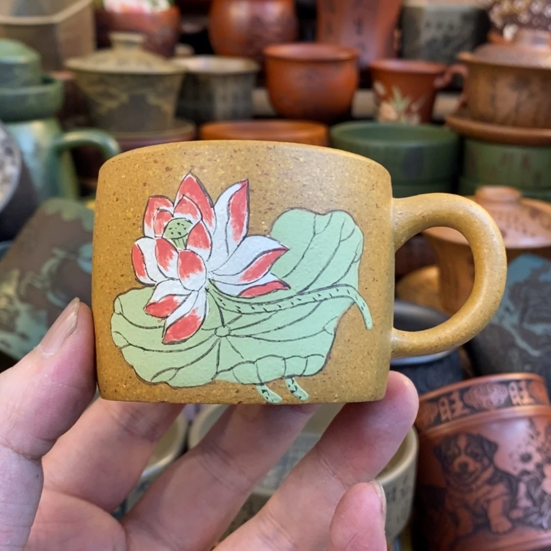 紫砂杯子宜兴全手工紫砂杯