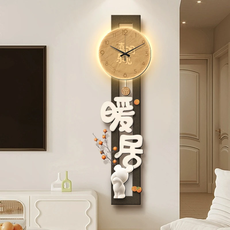 柿柿如意入户玄关装饰画侘寂风电视墙面新中式客厅壁饰挂画