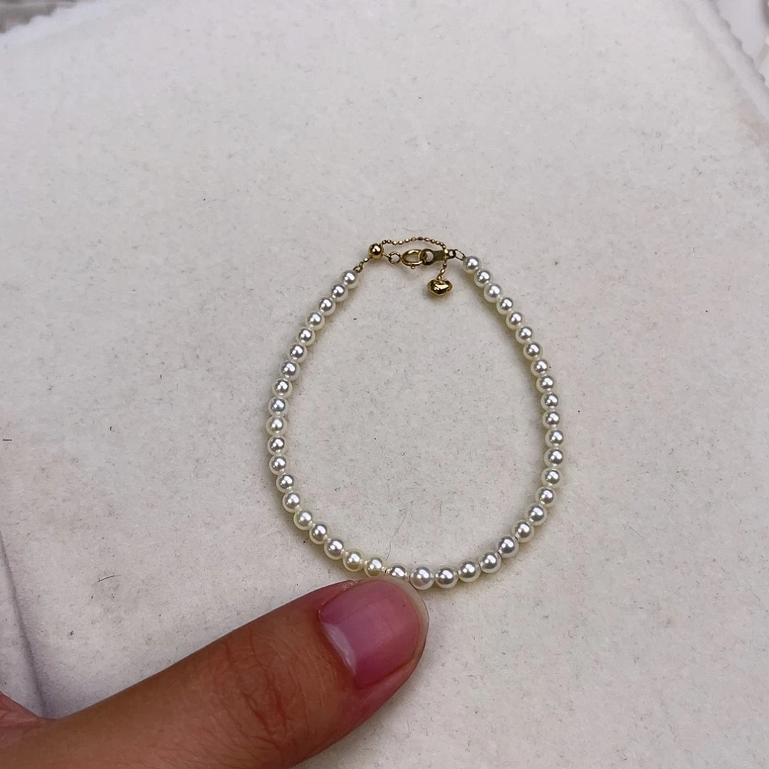 18K金镶嵌手绳海水珍珠