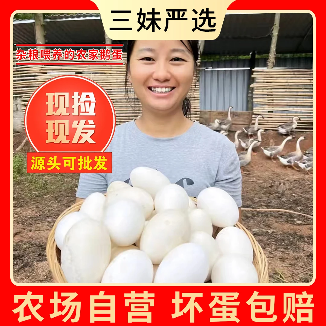 【三妹严选】农户自养现捡新鲜散养农家土鹅蛋12枚整箱 120g左右/枚