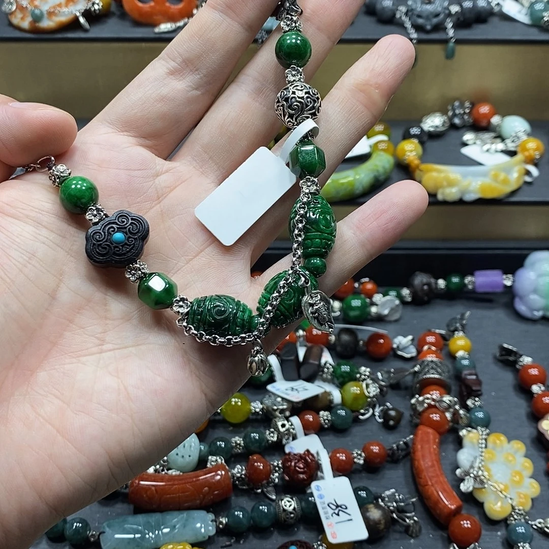 微***笑翡翠未镶嵌手链手链