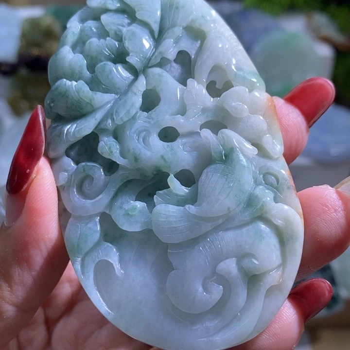 【闪购商品】翡翠挂件未镶嵌喜上