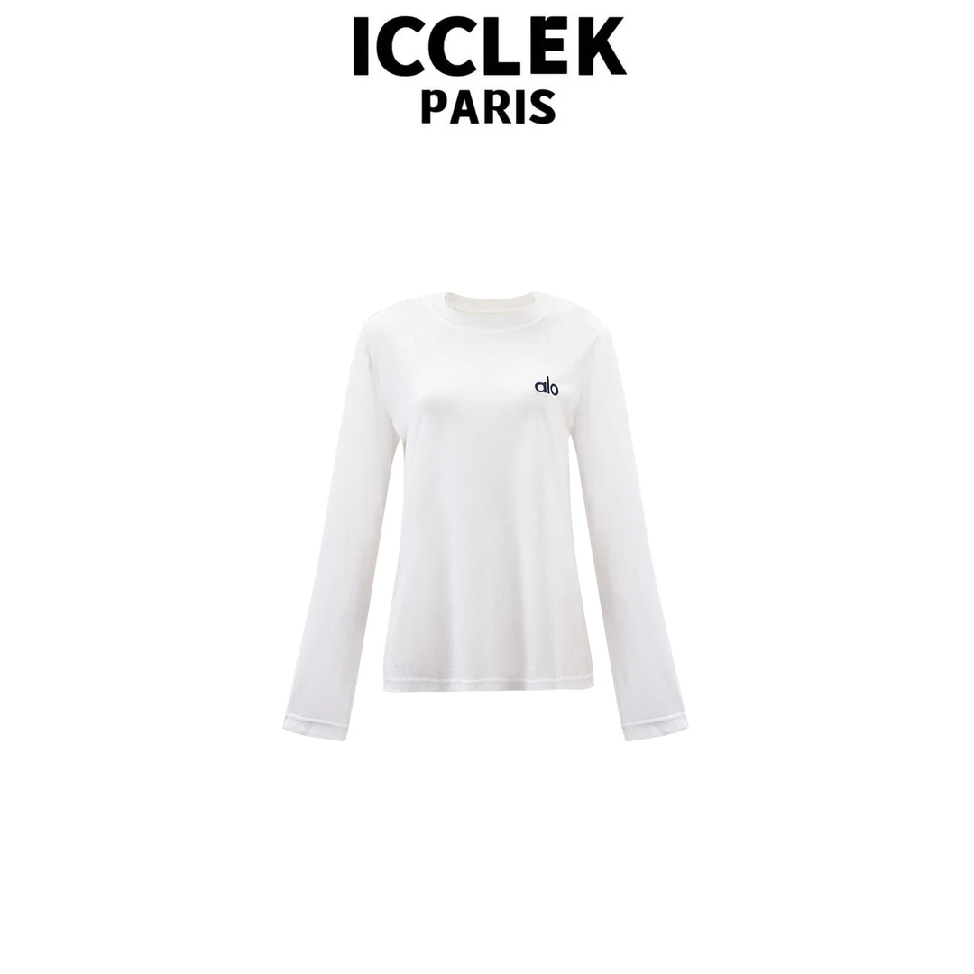 纯色刺绣长袖打底T恤 气质 轻奢 名媛 -6288