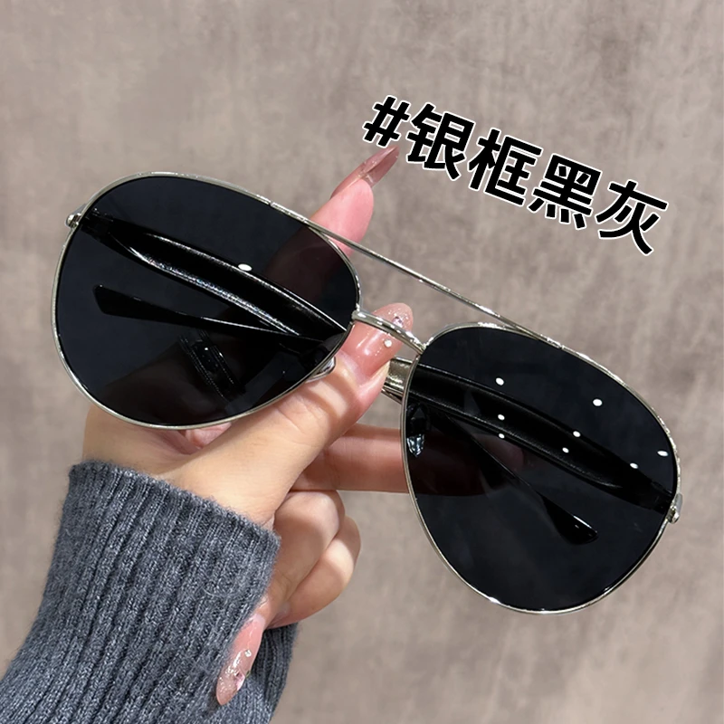 防紫外线个性出街潮品飞行员开车驾驶墨镜男女骑行专用蛤蟆框镜