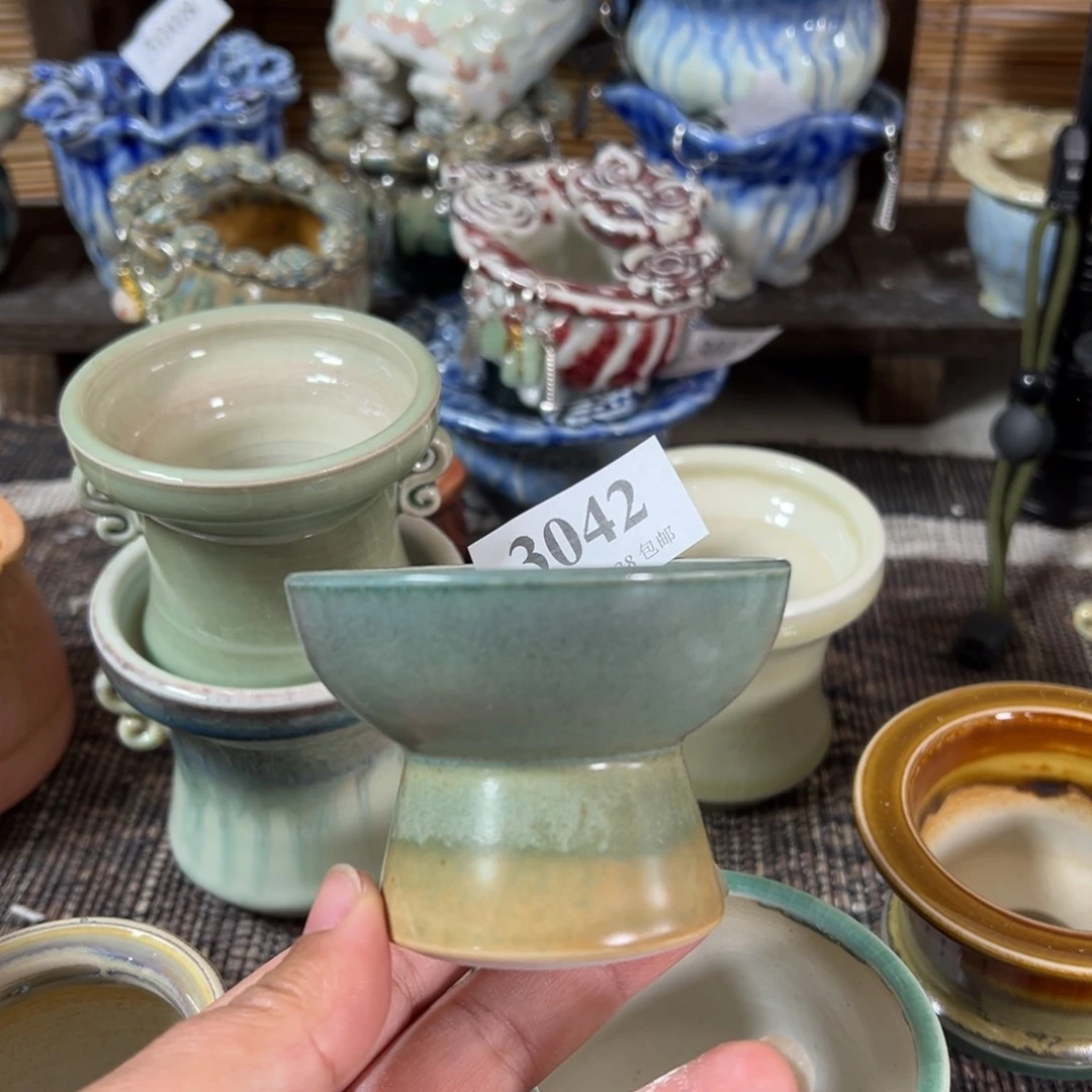 红陶景德镇手工花盆