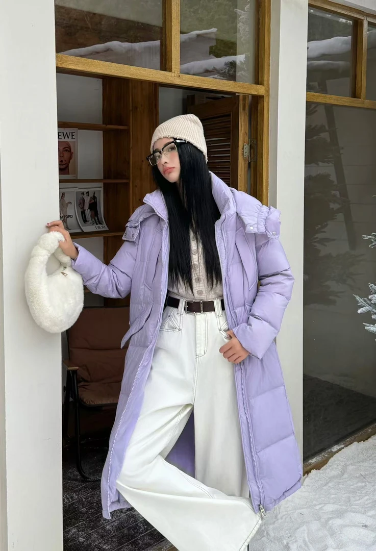 【爆款专属】羽绒服女2024新品零压感长款过膝鸭绒宽松加厚显瘦外套