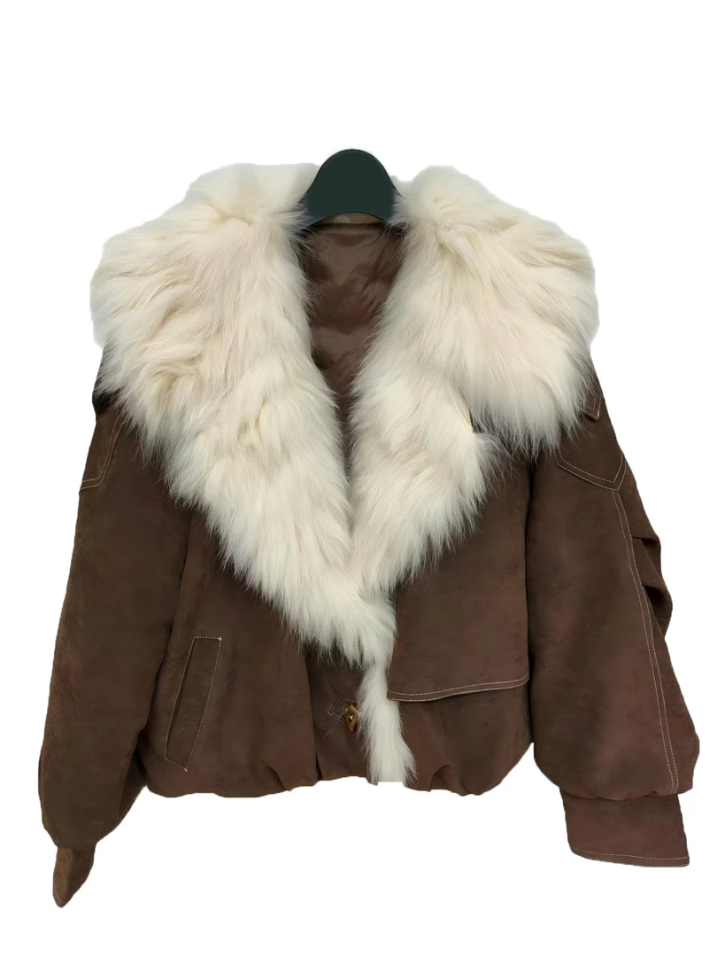 狐狸毛短款设计款鹅绒服PC8566