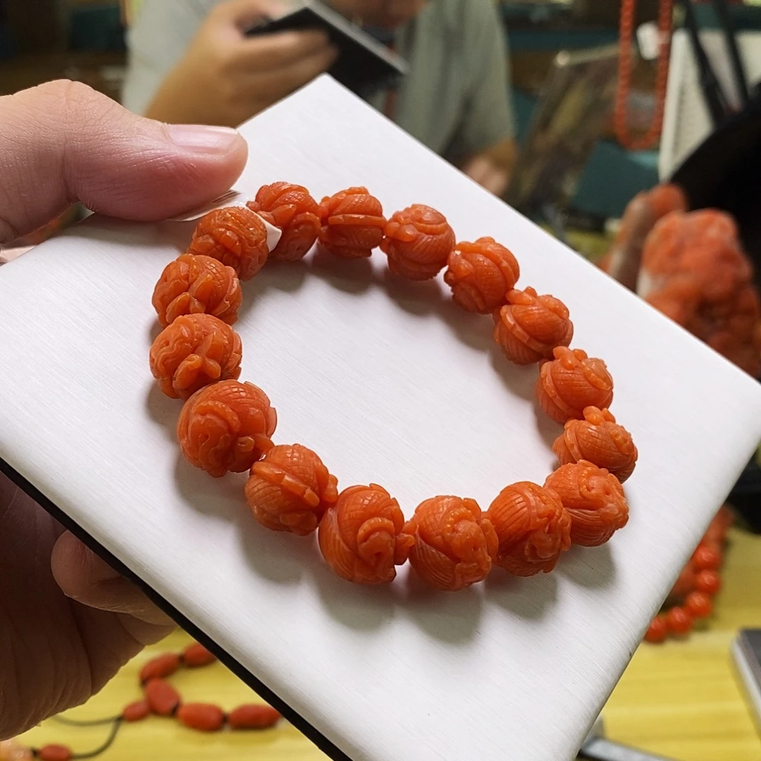 南红玛瑙未镶嵌手链