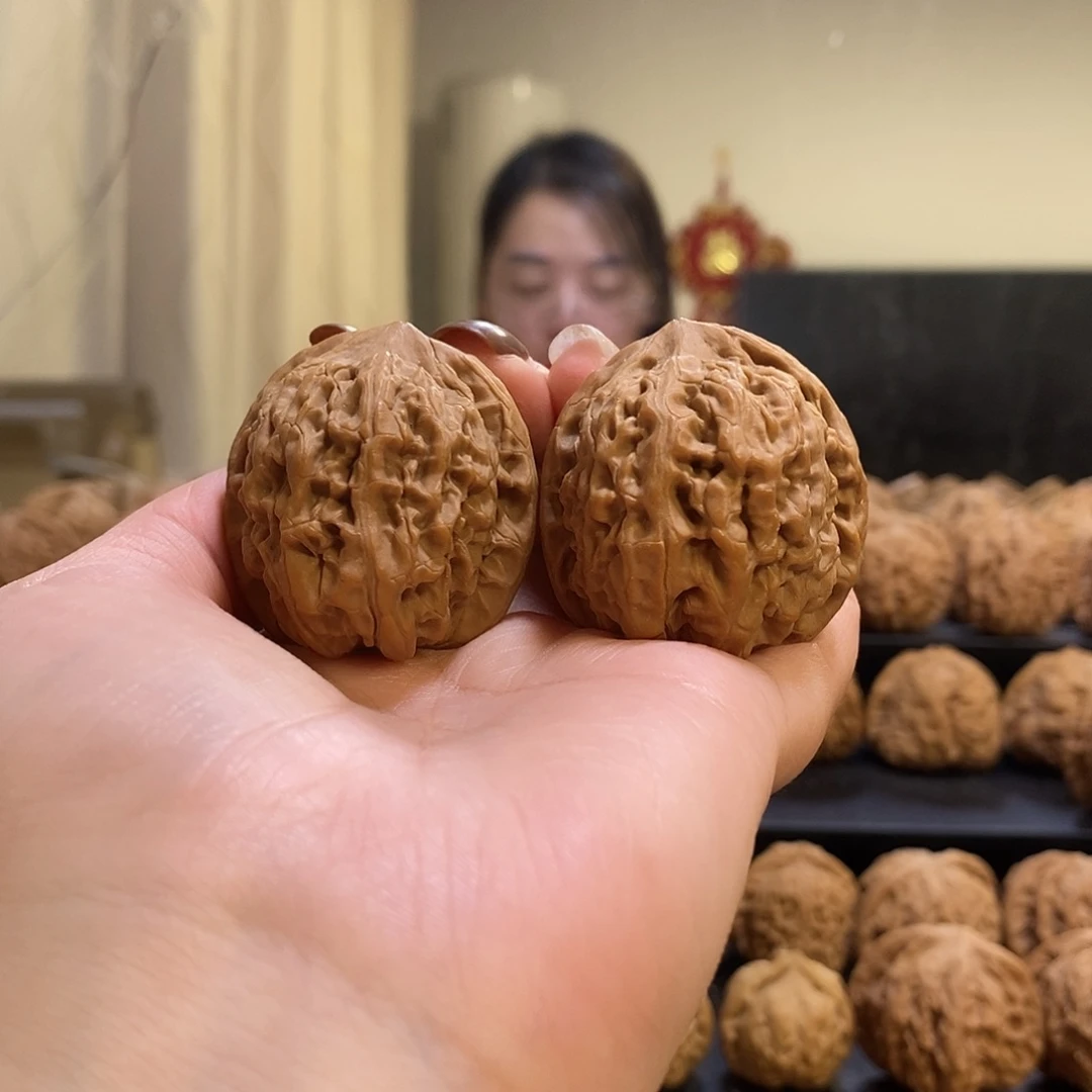 把件文玩核桃38荔枝纹
