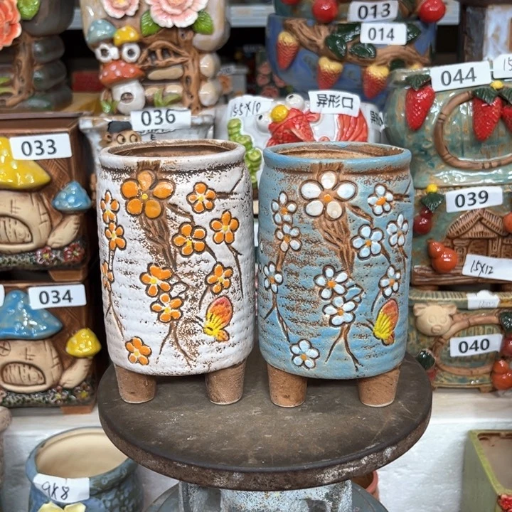 紫砂花盆粗陶材质多肉花盆