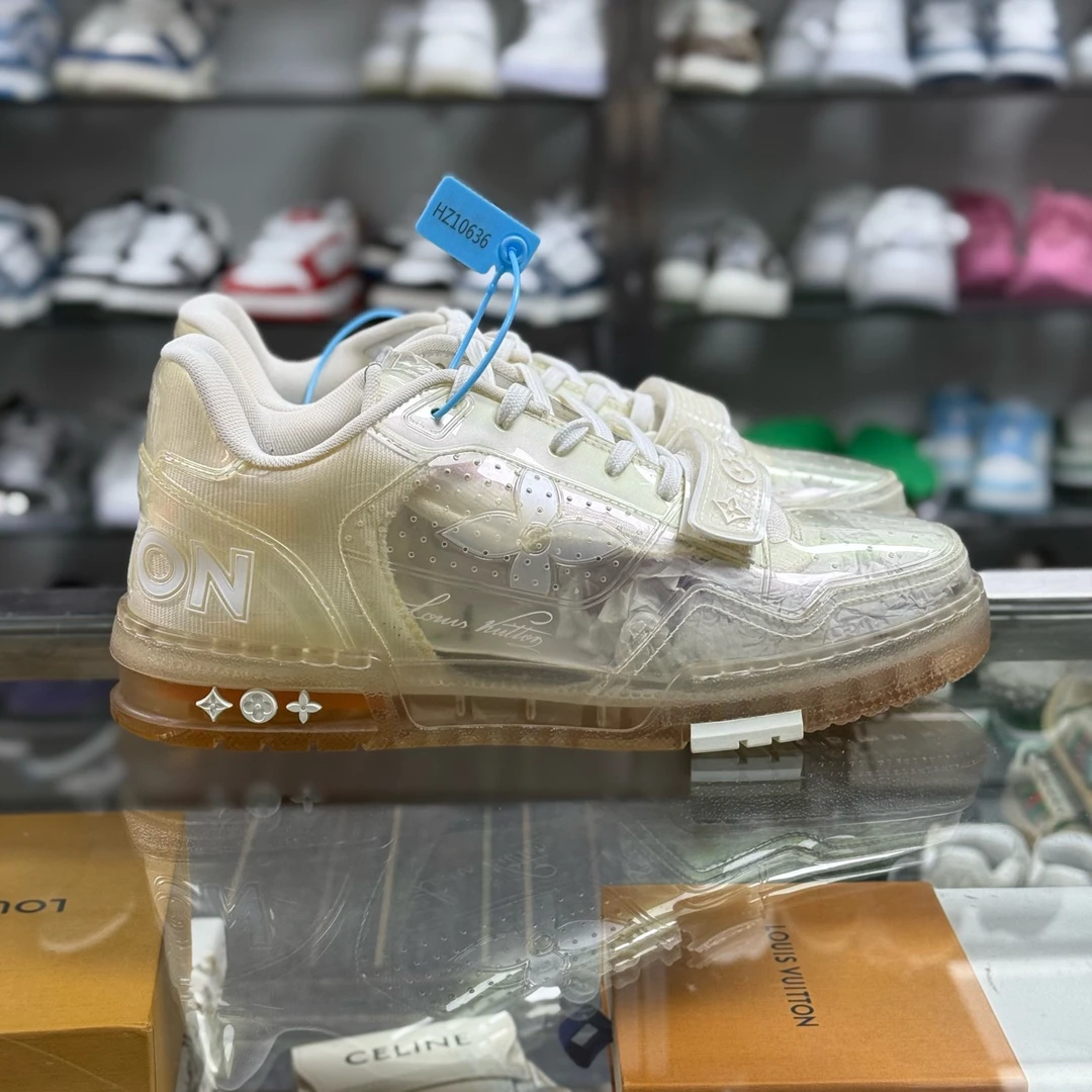 99新 LouisVuitton/路易威登 TRAINER 透明白 尺码/40 HZ10635