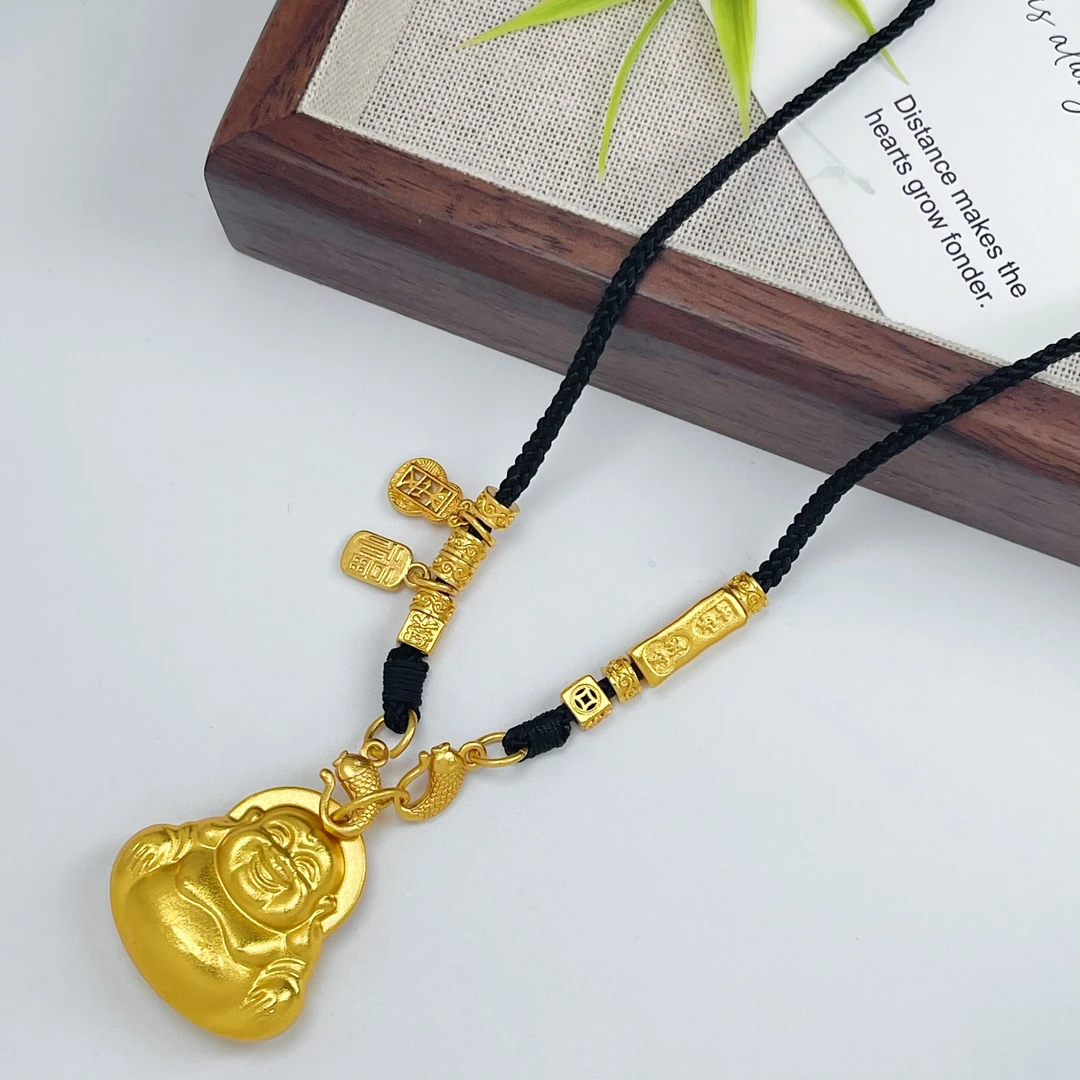 NANSHE/南奢 新中式中式编织佛公吊坠项链 L742