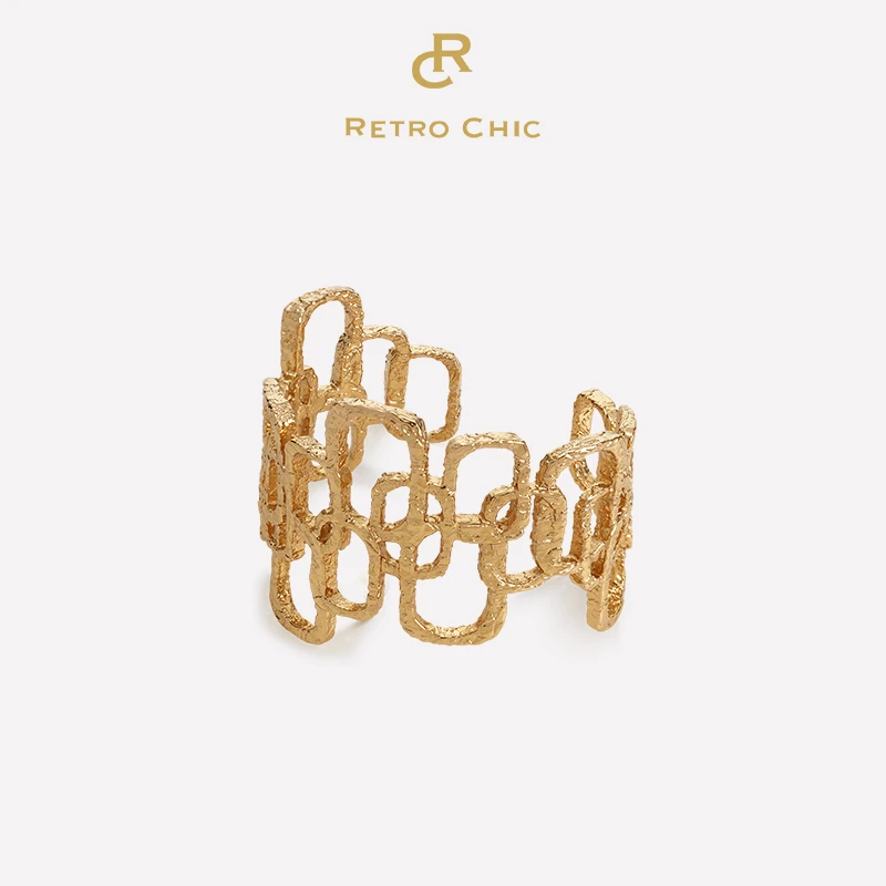 铜合金手镯 RC RETRO CHIC 意大利复古时尚首饰 弧光手镯