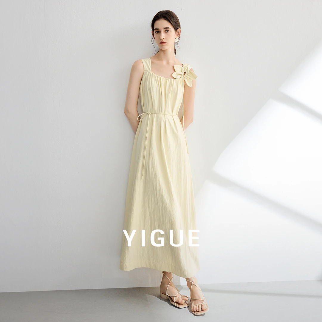 【敬小荣】亦谷向日葵连衣裙新款海岛度假风高级感裙子G5SAL155