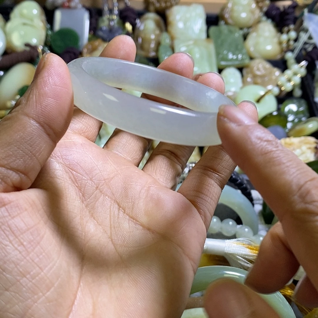 未镶嵌岫玉手镯自己备注口径
