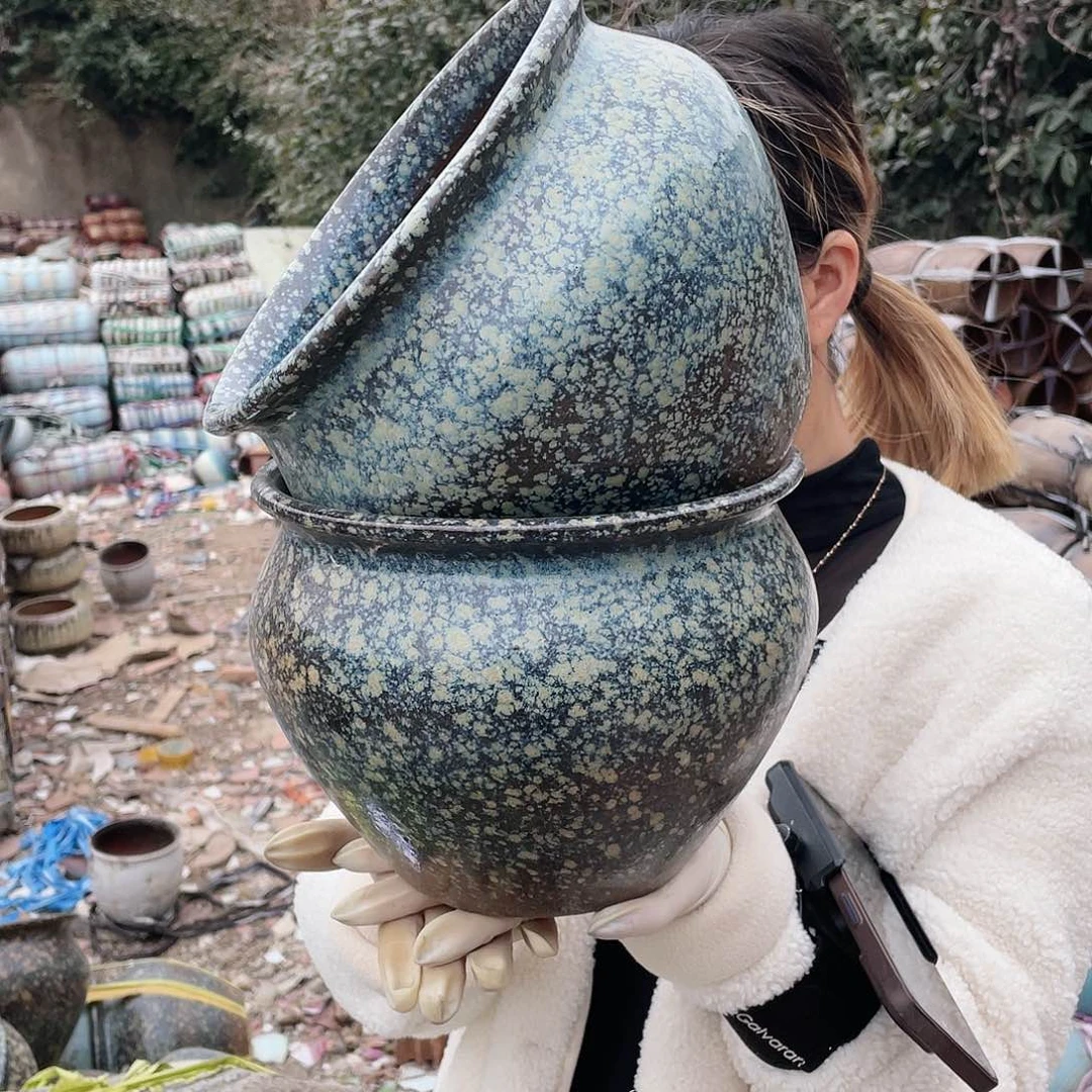 红陶王嫂花盆0125-94