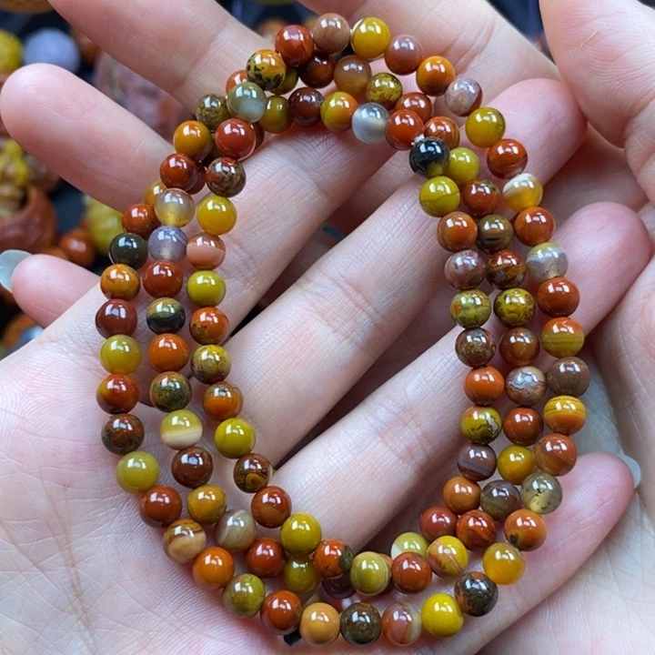 玛瑙/玉髓未镶嵌项链战国红项链