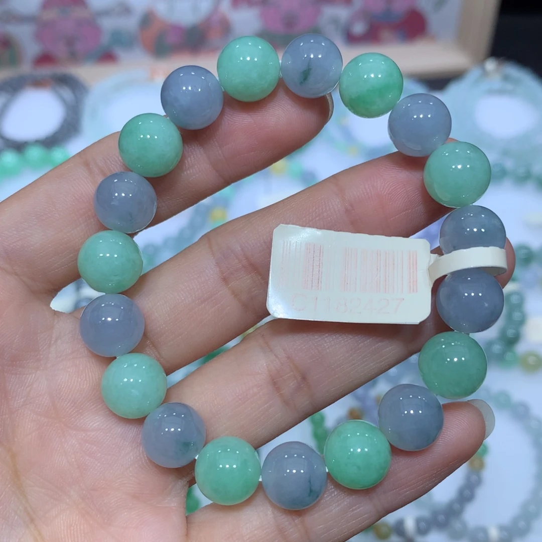 翡翠未镶嵌手链天然