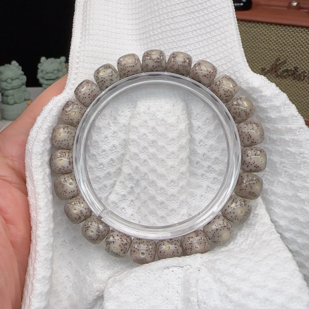 星月菩提手串灰冰10*9