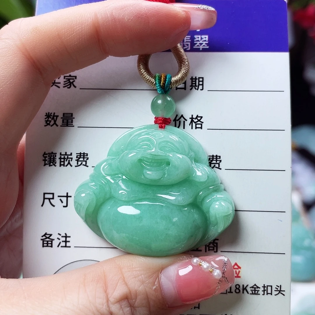 翡翠未镶嵌颈饰佛公42