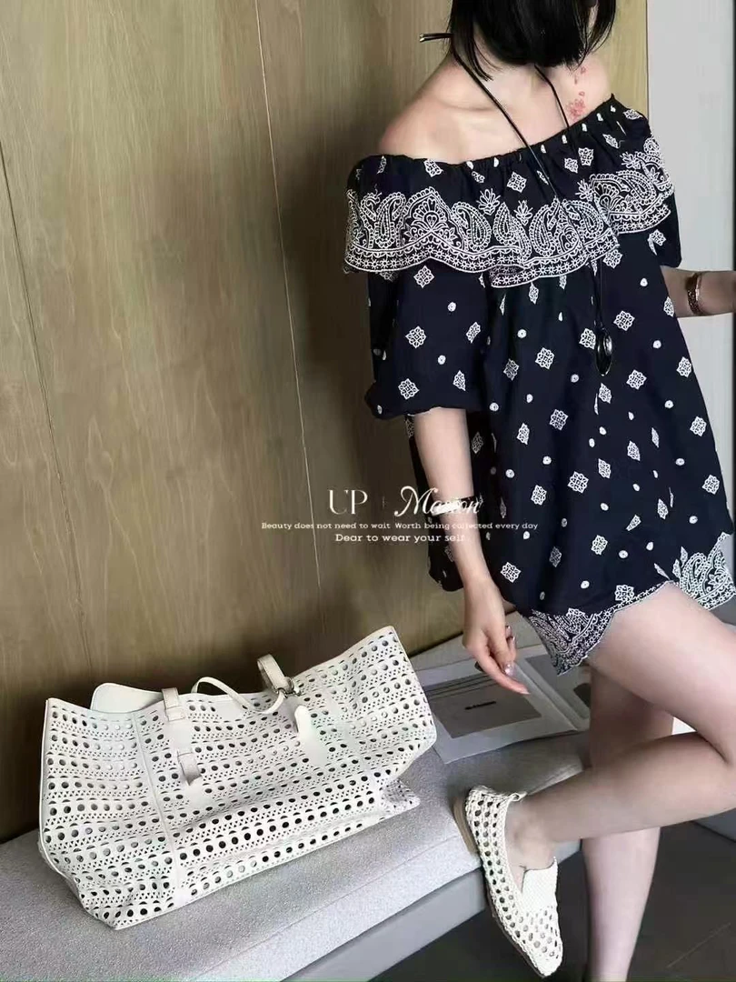 2025夏季新款荷叶边短袖衬衫搭配短裤拼色印花套装
