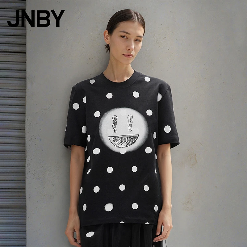 JNBY/江南布衣T恤宽松波点短袖5N7110220