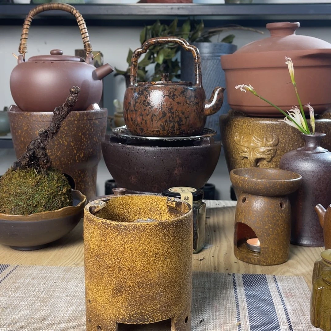 壶紫砂粗陶实用炭炉