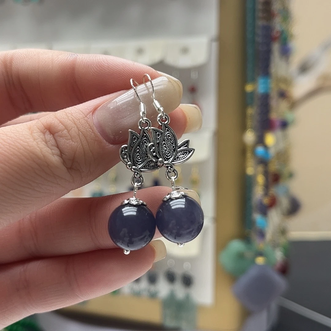 和田玉未镶嵌耳饰y