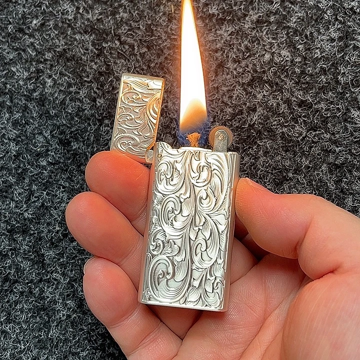 轻薄煤油打火机 砂轮经典煤油打火机 双面雕花打火机 包邮老式