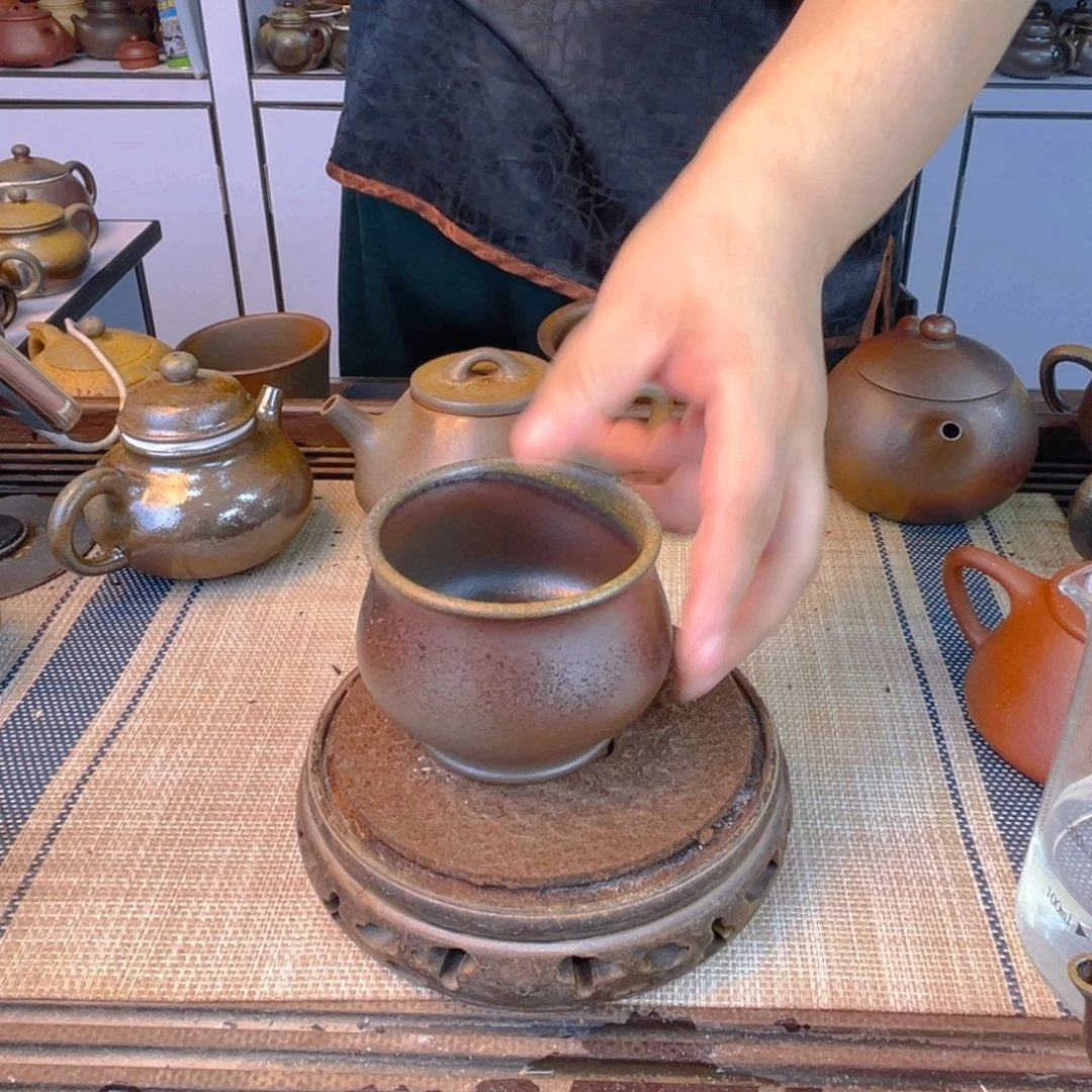 茶壶紫砂底槽清柴烧180cc
