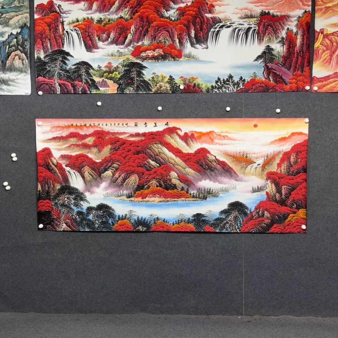 国画小八尺山水一幅