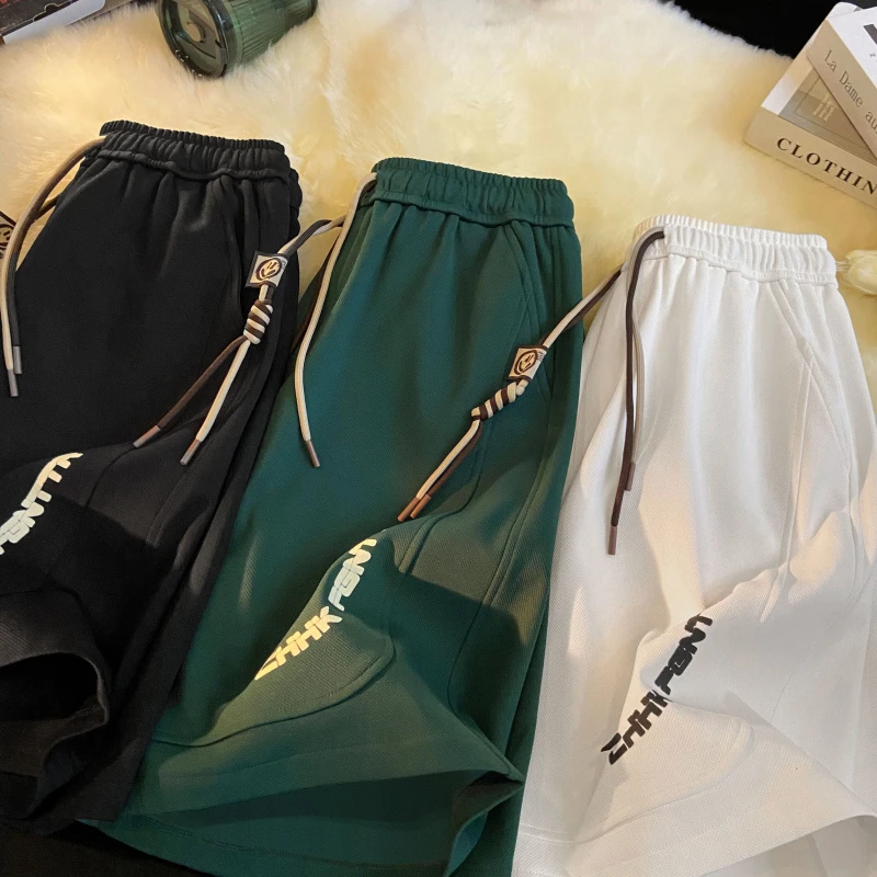 男女通穿款短裤-2025夏季新品透气清凉通勤休闲印花短裤