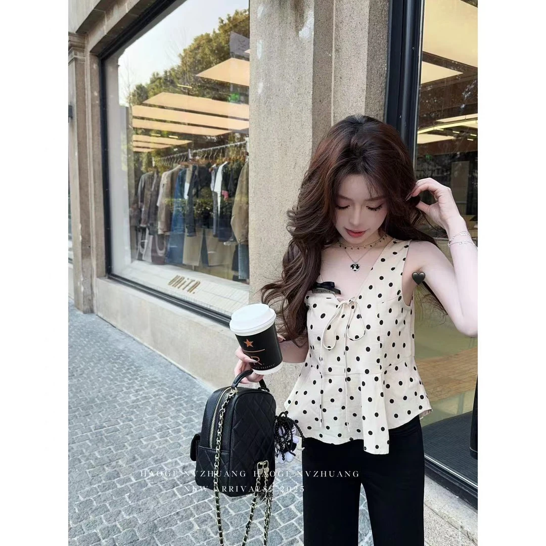 浩哥严选●波卡尔派对C5SY0583A上衣预洋气波点短袖夏季小众设计感