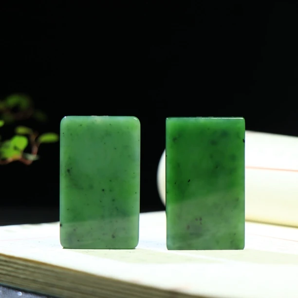 【南阳网专属】和田玉50mm碧玉无事牌吊坠多样性拍一发一XC-0806