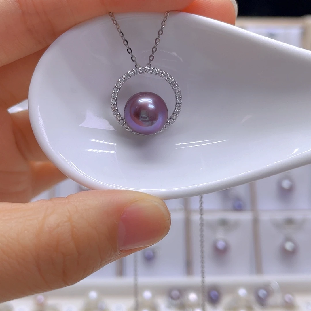 吊坠(赠链)银S925镶嵌淡水珍珠