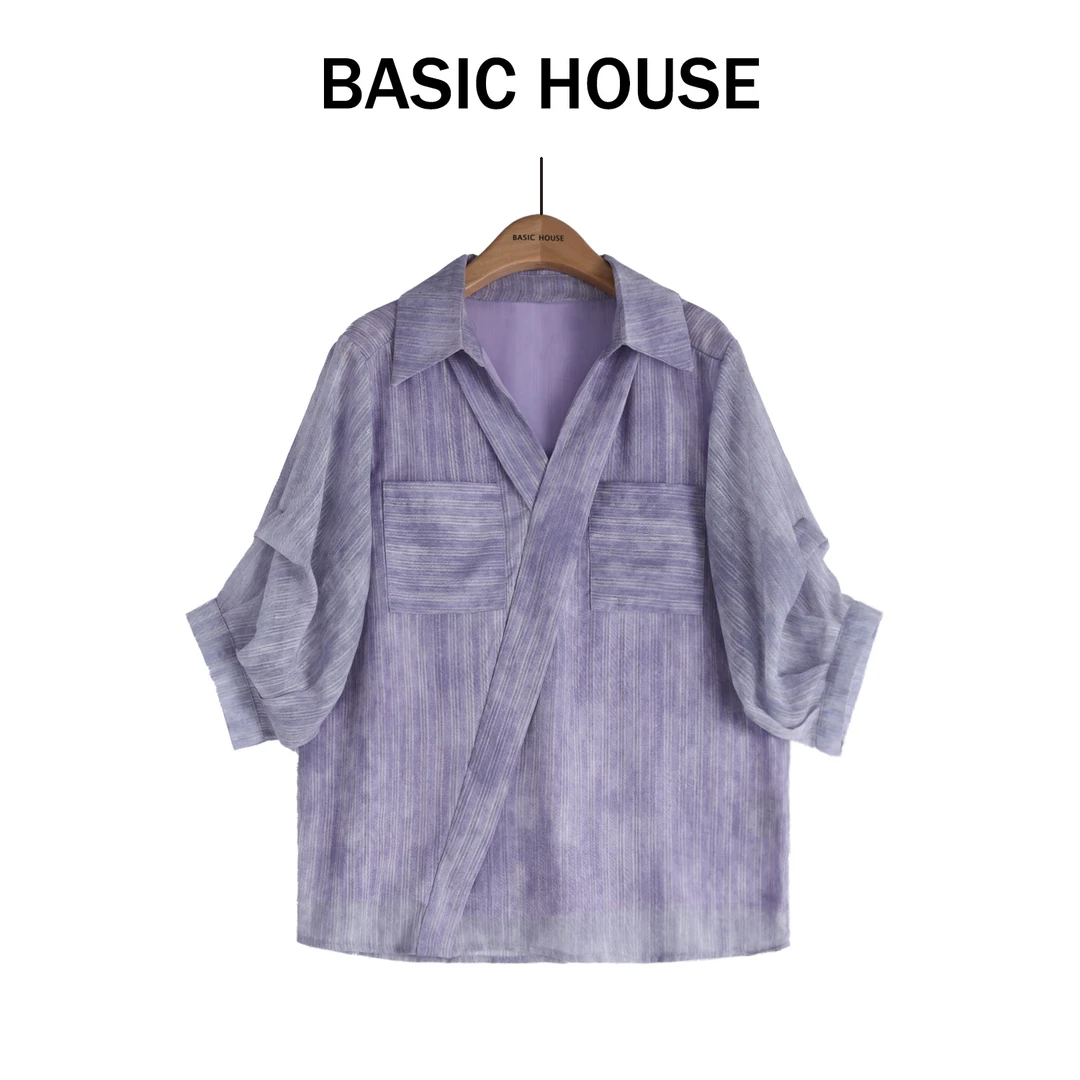 Basic House/百家好春夏季新款时尚气质减龄衬衫B1335B52922