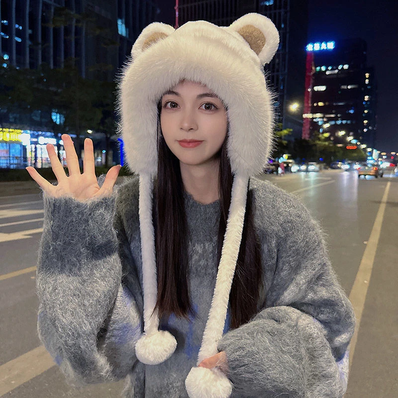 秋冬小熊保暖帽子