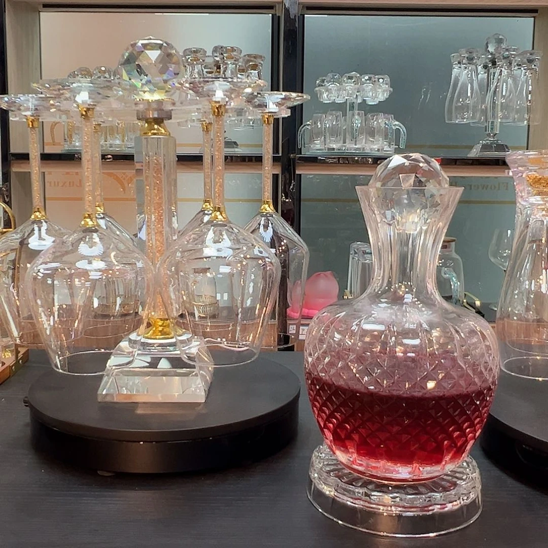 手柄款水晶玻璃红白啤三套无赠品